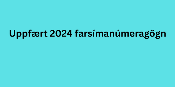 Uppfært 2024 farsímanúmeragögn