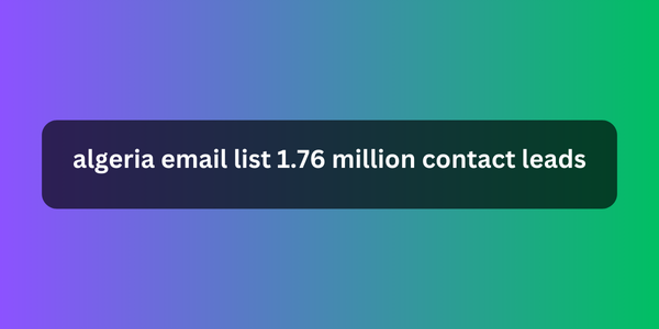 algeria email list 1.76 million contact leads