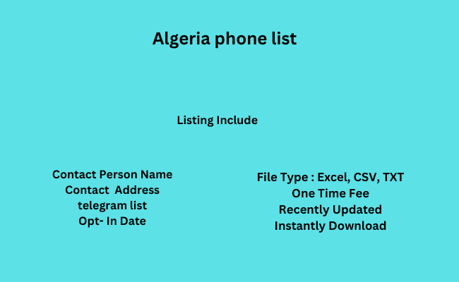 Algeria phone list