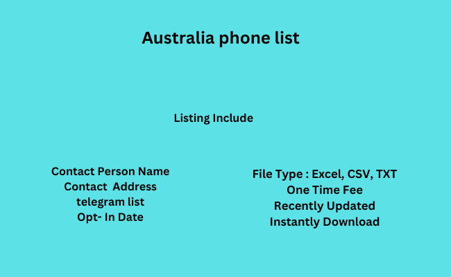 Australia phone list