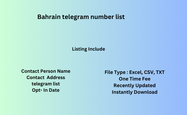 Bahrain telegram number list