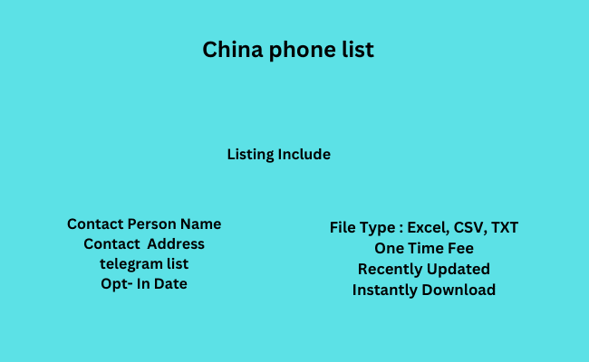 China phone list