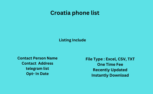 Croatia phone list