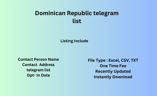 Dominican Republic telegram list