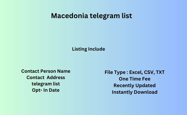 Macedonia telegram list
