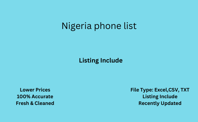 Nigeria phone list