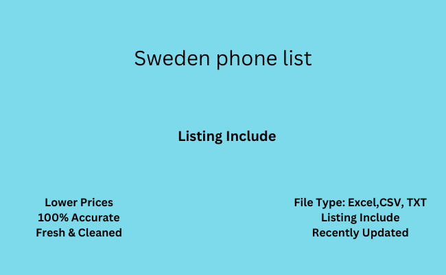 Sweden phone list